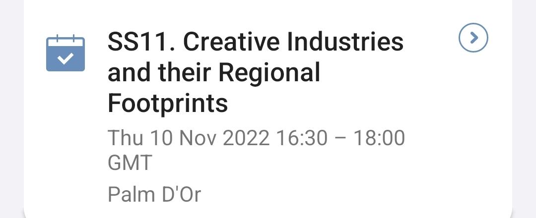 Not to miss our special session  on #Creative industries and their #regional impacts. At a very appropriate room as well! 
#RSAwinter