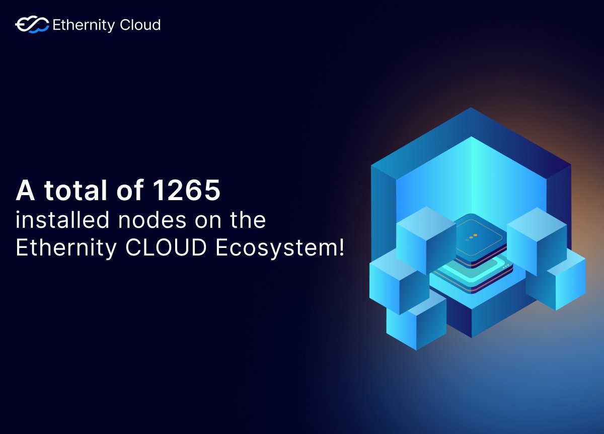 Ethernity_cloud's tweet photo. Our work is paying off and we are so grateful for the community's support!

We reached a total of 1265 installed nodes on the Ethernity CLOUD Ecosystem!

How many installed nodes do you anticipated until the end on this year?

#EthernityCLOUD #nodes #decentralized #HAP https://t.co/zHeauzR46Q