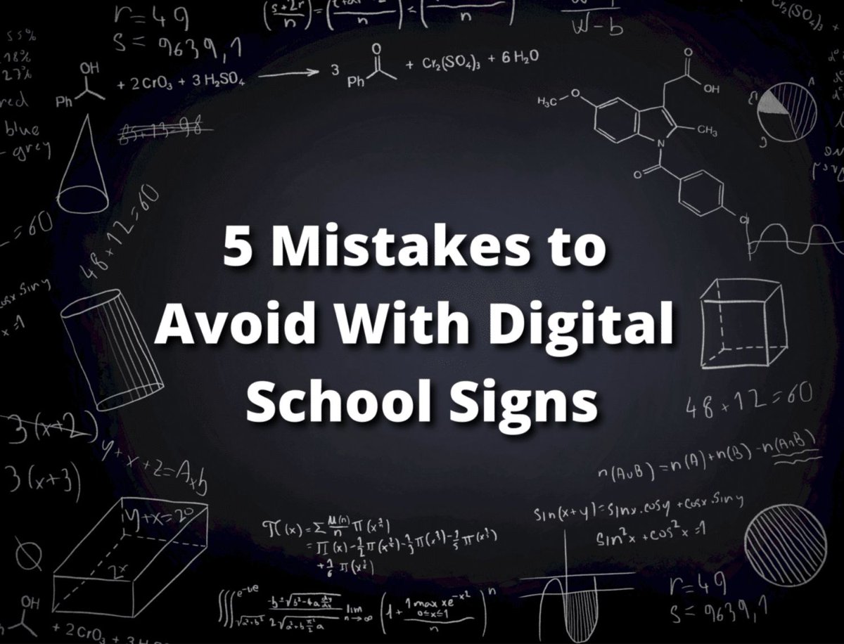 Signs__Plus's tweet image. Digital school signs are a powerful way to connect with your local community. In this article, we’ll discuss five mistakes you should avoid with digital school signs. Continue reading: bit.ly/3muarwJ