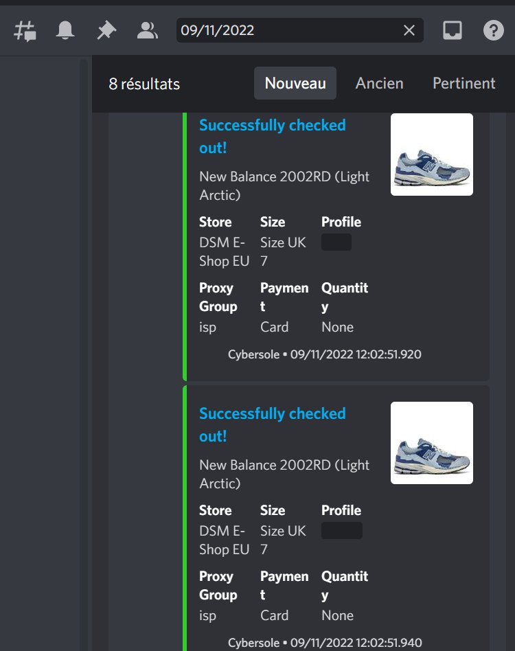 lamzo (@sneakersdollar) on Twitter photo today succes
thank to:
cg: <a href="/EscapeNotify/">Escape</a> <a href="/BabaFinder/">BabaFinder</a> <a href="/FNFbyPeteR/">FNF by PeteR</a>
bot: <a href="/Cybersole/">Cybersole</a>
proxie: <a href="/InfinitySupply_/">Infinity Proxies</a> today succes
thank to:
cg: <a href="/EscapeNotify/">Escape</a> <a href="/BabaFinder/">BabaFinder</a> <a href="/FNFbyPeteR/">FNF by PeteR</a>
bot: <a href="/Cybersole/">Cybersole</a>
proxie: <a href="/InfinitySupply_/">Infinity Proxies</a>