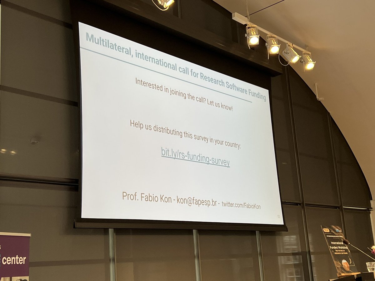 eScienceCenter's tweet image. If you're a scientist developing #researchsoftware, please answer this survey to help a group of international funding agents design a joint call for proposals for Research Software R&D: bit.ly/rs-funding-sur…
@FabioKon @AgencyFAPESP #fundresearchsoftware