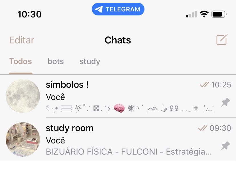 sasnotes's tweet image. telegram organizado &amp;lt;3