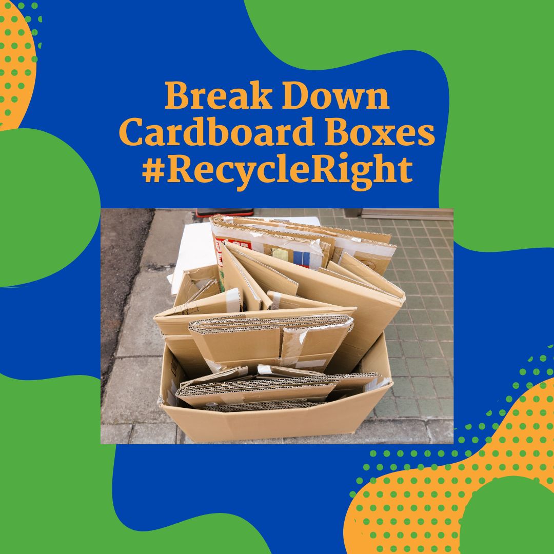 OhioEPA's tweet photo. If you plan to order online this holiday season, recycle your empty boxes. To save space in your recycling bin, make sure to break your box down, flatten it, and then toss it in. #RecycleRight #ReduceReuseRecycle #ReducePackaging #HolidayShopping #NoWasteWednesday https://t.co/AdolGhJqj5