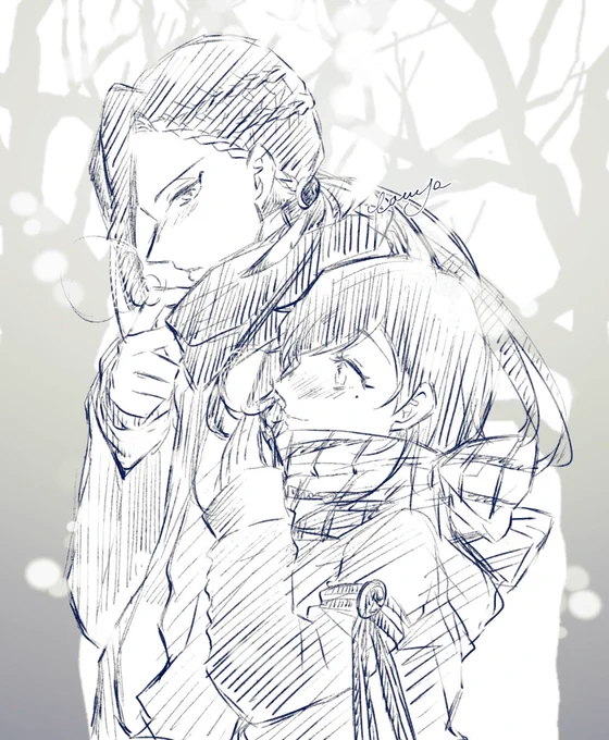 リハビリ落書き✍️
寒い日のジャミ監 