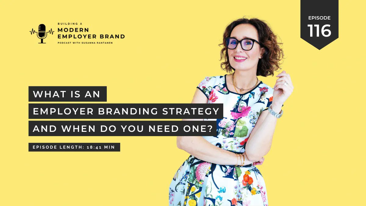New episode out! What is an employer branding strategy? Why and when do you need one? Answering these and a few more questions in this episode! Find all the audio listening options and show notes here: buff.ly/3WwQvtP  #buildingamodernemployerbrandpodcast @emineland