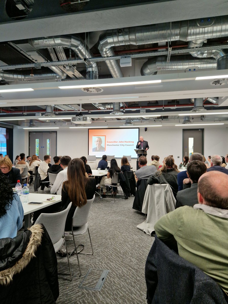 Agent_Academy's tweet photo. Councillor John Hacking from @ManCityCouncil takes the stage!
"By 2030, 75% of jobs are expected to require advanced digital skills."
#TalentforGrowth https://t.co/BoEjTGVKV3