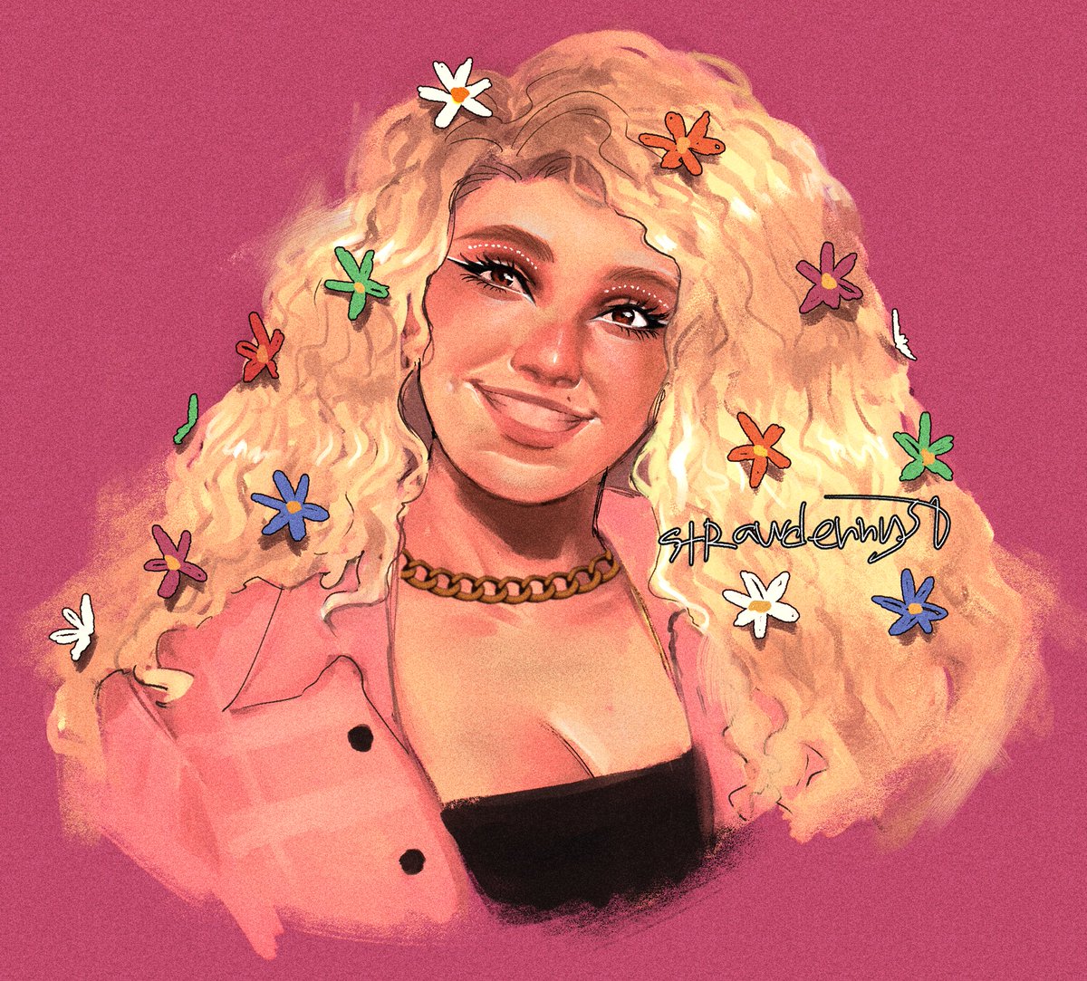 「Art for one ru streamer's birthday 」|strawderryst | COMMS OPEN | available slots 1/5のイラスト