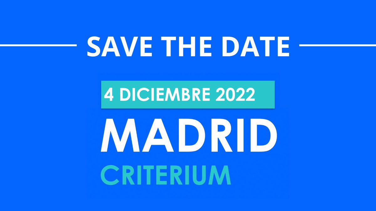 ——— 𝗦𝗔𝗩𝗘 𝗧𝗛𝗘 𝗗𝗔𝗧𝗘 ———

¿Te gusta el ciclismo? 
Guárdate el fin de semana del 3-4 de Diciembre… Algo se cuece en #Madrid y no te lo querrás perder, ¡te lo aseguro!💙🚲

Recuerda:
📆3-4 Diciembre
🕒12h
📍Colón