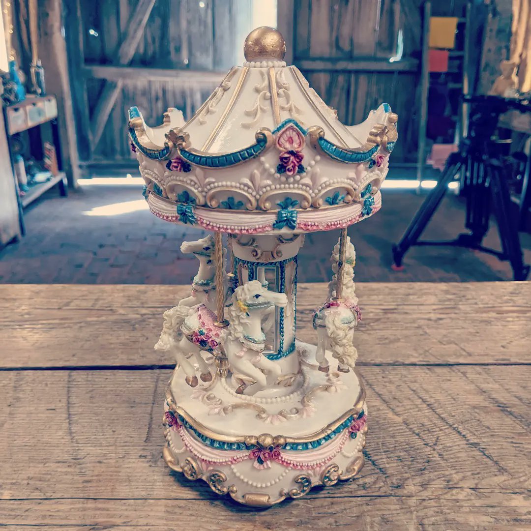 david_burville's tweet photo. Beautiful little carousel I worked on with Kirsten on The Repair Shop. Slightly smaller than what I'm used to working on but every bit as beautiful.
#therepairshop #barnfamily #bbc1 #wealdanddownlandmuseum #musicbox #carousel #restoration https://t.co/X4OSgqb9yy
