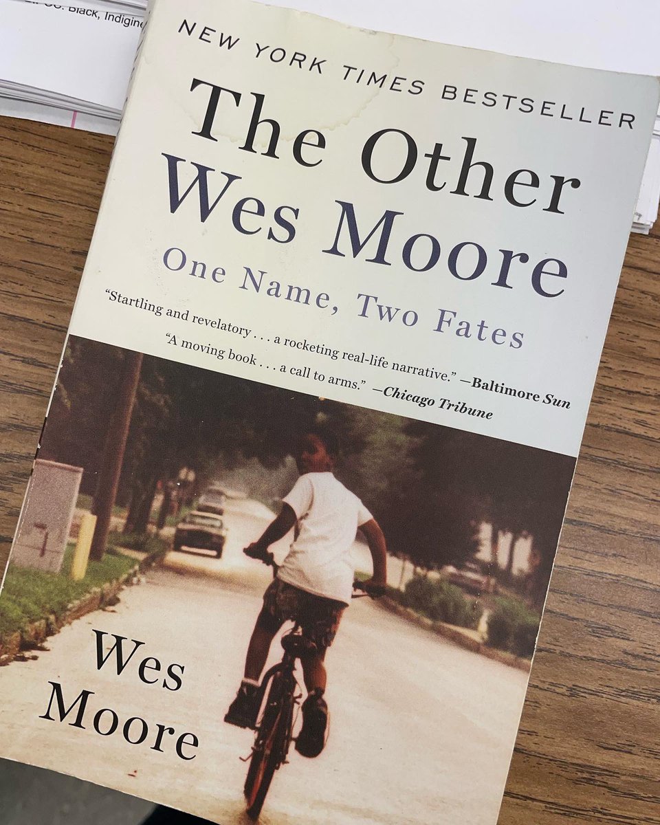 KaysMoKays's tweet photo. In honor of Election Day, today’s book chat was “The Other Wes Moore” by new Maryland governor Wes Moore. Congratulations @iamwesmoore #chiefsnation #PHS #ELA #Booklove https://t.co/ktK0poSrIb