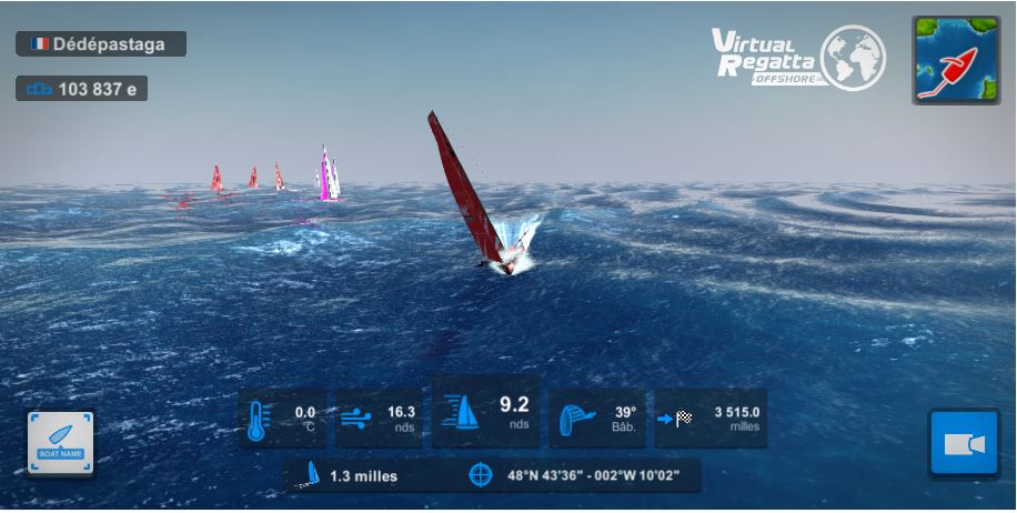 Allez hop tout le monde dans mon rétro, on se voit en Guadeloupe ⛵️#virtualregatta #routedurhum