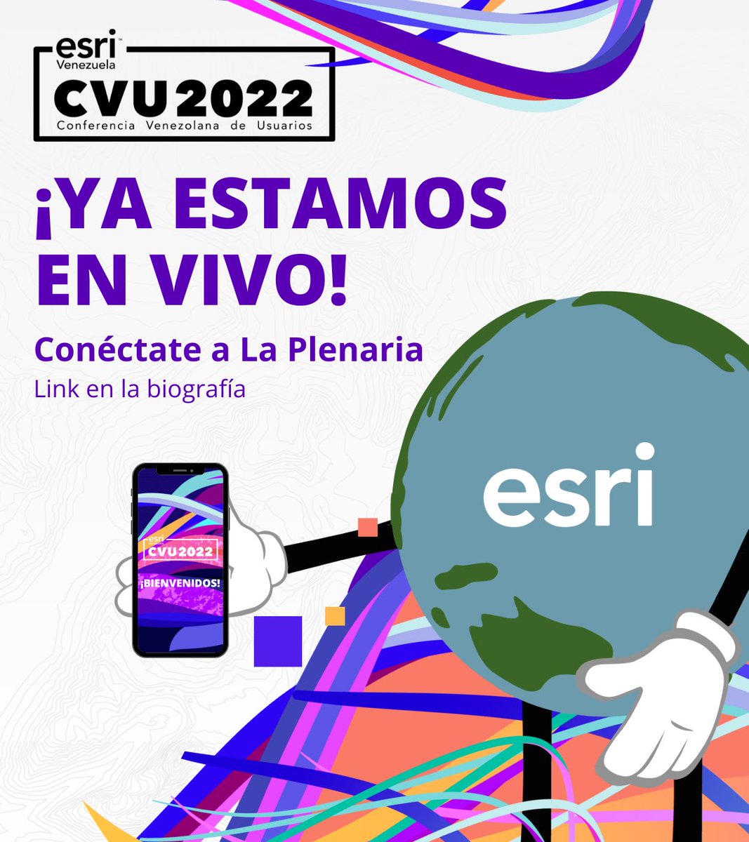 🔴 ¡ESTAMOS EN VIVO! 🔴 ¡Bienvenidos a la Conferencia Venezolana de Usuarios 2022!🤩🌎🙌🏼 Conéctate a La Plenaria y conoce cómo los SIG son una herramienta vital para el desarrollo sostenible.💻 arcg.is/199i4S