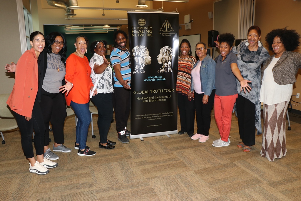 CHNWorld_'s tweet photo. Happy #WonderfulWednesday CHN family! Here's a look back at our Pasadena trip to host the 2019 Global Truth Tour, an event to heal and end the trauma of anti-Black racism. https://t.co/go6dsfVtIQ