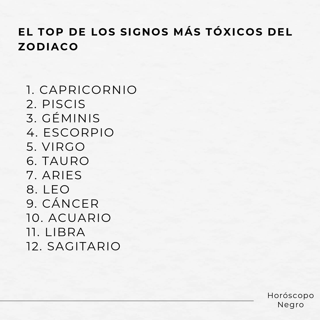 El top de los signos más tóxicos del Zodiaco 🔮⚠️
