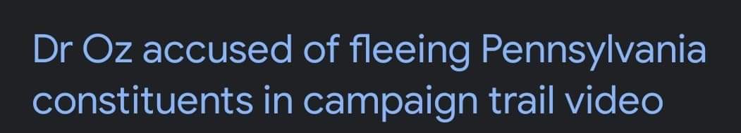 Time for <a href="/DrOz/">Dr. Mehmet Oz</a> to run all the way back to Jersey!
