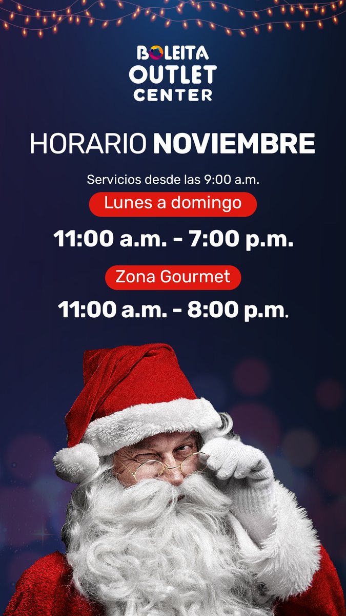 TuCaracasOutlet's tweet photo. Desde hoy damos inicio a la temporada más mágica del año 🎄✨

Disfruta de nuestros espacios y toda la diversión que tenemos para ti este mes ⛄

Recuerda que nuestro horario es de 11:0p a.m a 7:00 p.m. y que puedes deleitarte en nuestra #ZonaGourmet hasta las 8:00 p.m. ⚡ https://t.co/QKn6nmhq6l