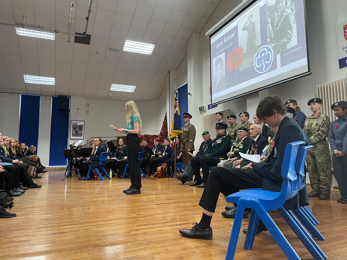 PATKingsSchool's tweet photo. It’s always an honour to welcome members of @PoppyLegion to The King’s School at this time of year, to listen to their experiences and reflect and remember together. ♥️ #service #remembranceassembly #wewillrememberthem #RemembranceDay https://t.co/UdDbG9wgDu
