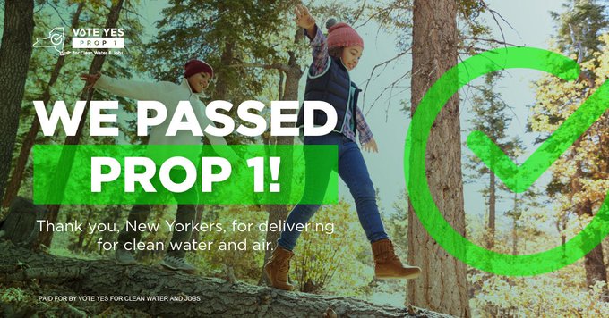 nature_ny's tweet photo. Good morning, New York! Voters turned out in huge numbers to vote YES on Prop 1 #NYBondAct. We did it together!💚

Thank you for your leadership @jessicaottney @julietighe17 @TeamKivvit @NYSLOF @KateBoicourt @AndyBicking @WEACT4ChangeNY @earthvoice17 @webbhalpern @NYBondAct! https://t.co/6fYc8EgBZl