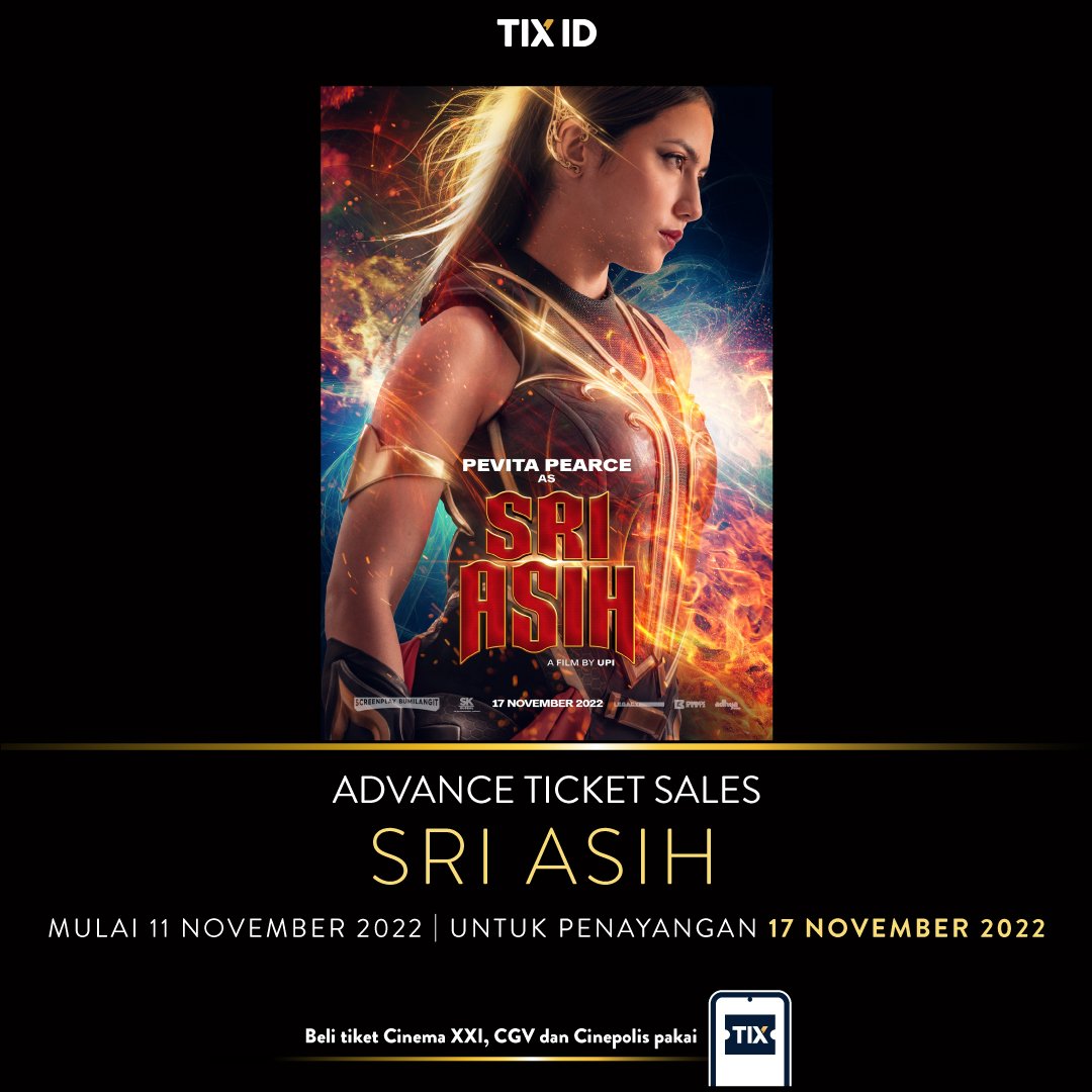 tix_id's tweet photo. Siapkan dirimu, pre-sale tiket nonton #SriAsih bisa dibeli mulai 11 November 2022!
.
#TIXID #PakeTIXID #BCU https://t.co/L4Vp9KEUOS