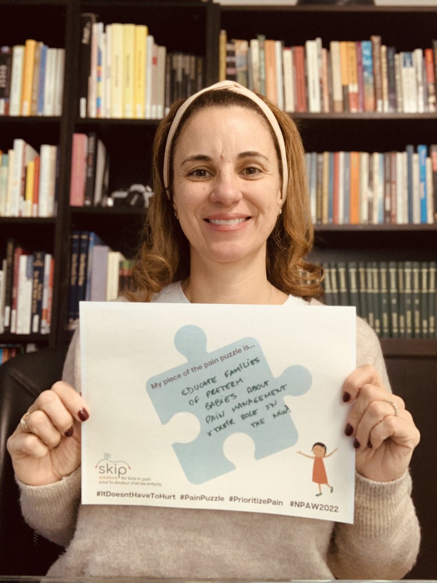 My piece of the puzzle is to educate families of preterm babies about pain management in the NICU and their role. #itdoesnthavetohurt #painpuzzle #PrioritizePain #NPAW2022 @canadianpreemie