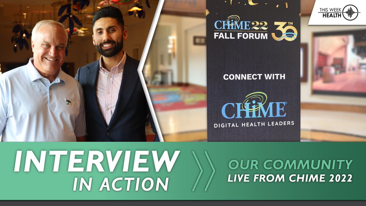 This Week Health (@thisweekhealth) on Twitter photo "Today, if you were to Google <a href="/LuminisHealth/">Luminis Health</a> Health, 3 clicks, 15 seconds, you'll be at open slots. My goal with everything is to cut time waste," says <a href="/SaadChaudhry/">Saad Chaudhry</a>
Listen here to our first #InterviewInAction from #CHIME22Fall: zcu.io/XCAl "Today, if you were to Google <a href="/LuminisHealth/">Luminis Health</a> Health, 3 clicks, 15 seconds, you'll be at open slots. My goal with everything is to cut time waste," says <a href="/SaadChaudhry/">Saad Chaudhry</a>
Listen here to our first #InterviewInAction from #CHIME22Fall: zcu.io/XCAl