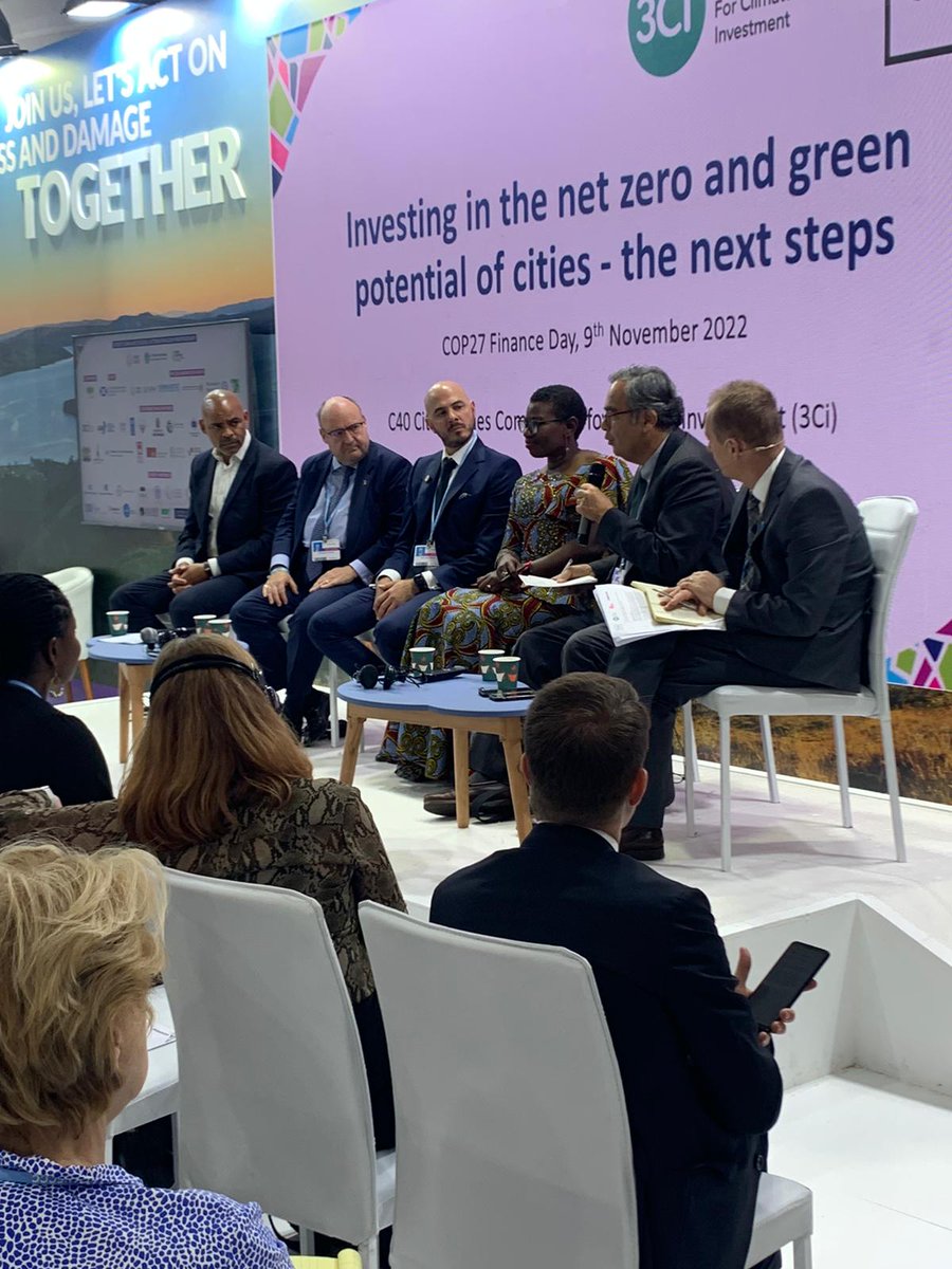 Amazing <a href="/c40cities/">C40 Cities</a> and #3Ci panel on Investing in #netzero at #COP27. From @cdpq: "institutional investors are 900x larger than multilaterals...we need to be agents for change.. we need to stop talking about climate change just as a threat, it's a deep opportunity for investment"