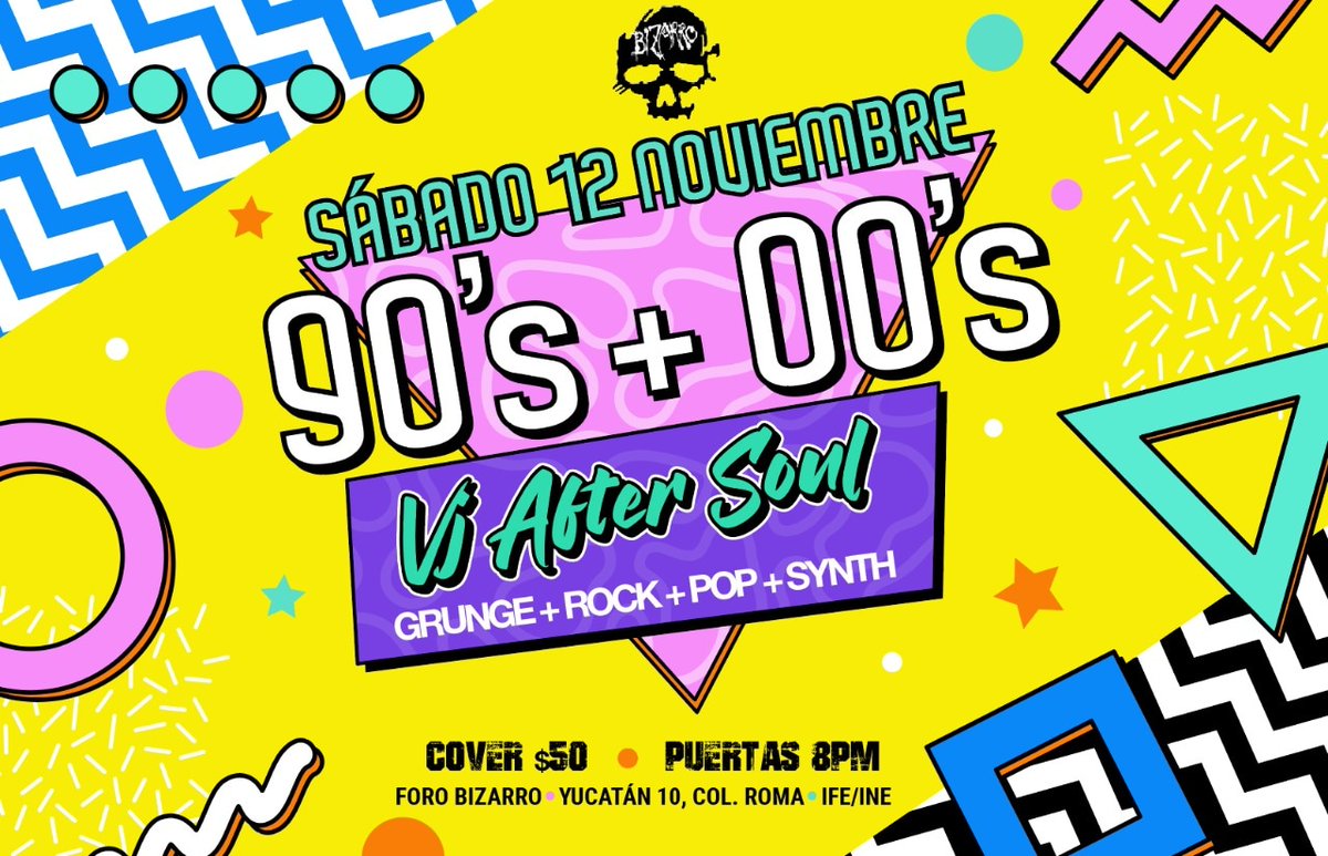 Eventos de este fin!
Viernes : Clásicos Bizarro
Sábado: 90s &amp; 00s

#forobizarro #EspacioAlternativo