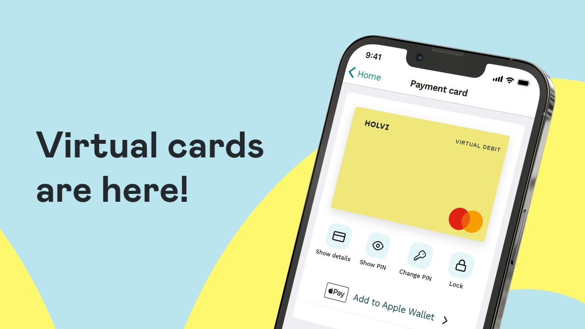 Now you can create virtual debit cards for online purchases! 🎉
🔢 Own card number
🚀 Created in seconds
🔒 Block and unblock at any time
💳 More security and cost control
Find out more about virtual cards here: holvi.com/virtual-cards/

#SmallBusiness #VirtualCards #Holvi