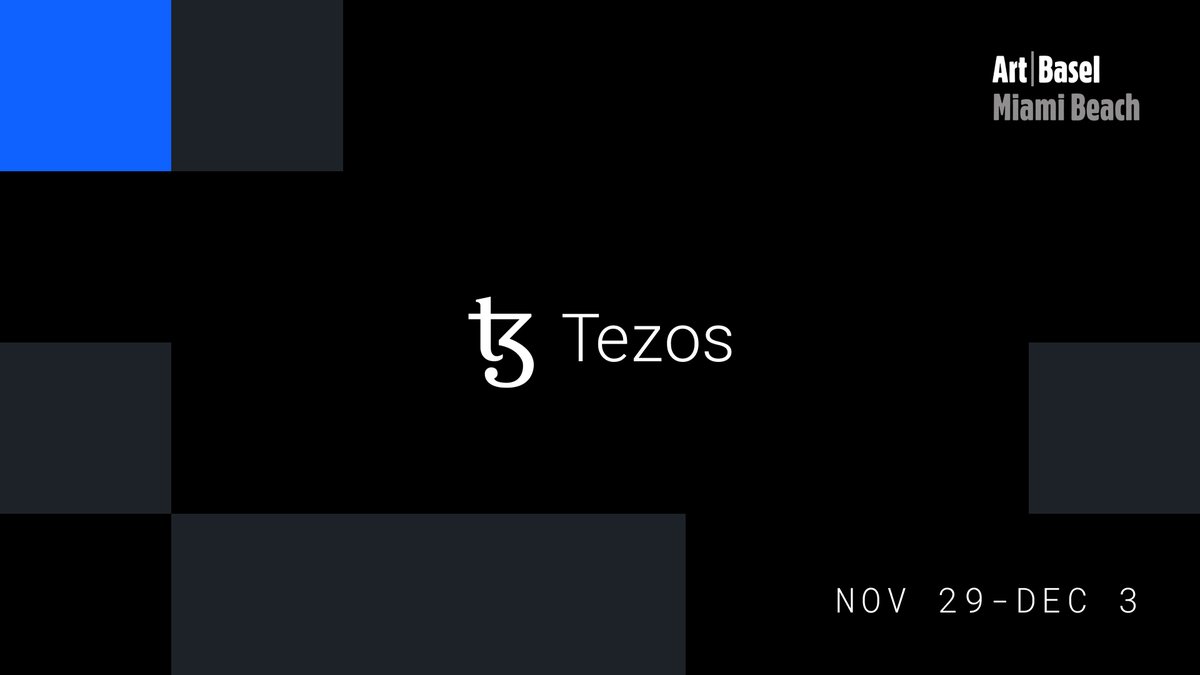 The art blockchain takes over Miami Beach, again. 🌴

@Tezos x <a href="/ArtBasel/">Art Basel</a>

More details coming soon. For tickets, visit ⤵️:

artbasel.com/miami-beach

#Tezos #ArtBasel