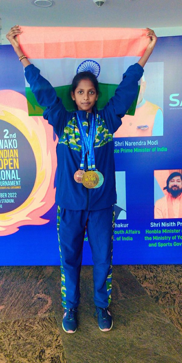 codeacadtswreis's tweet image. Our student Sai Prasanna from 8th standard bagged 3 medals in Wako Indian Open International KICKBOXING Tournament.
* Gold medal in Nanchak Kata
* Silver medal in Point Fight
* Bronze medal in Kick Light
Kudos to Sai Prasanna Mallepalli from principal and staff. @DRonaldRose