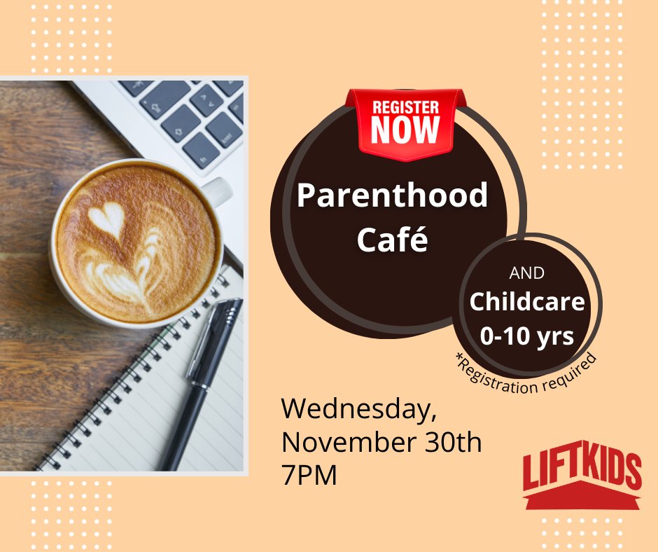 Join us for our final Parenthood Café of the year, as Pastor Cheryl will share her wisdom with us. Kids will enjoy a pyjama &amp; movie night together! And, of course, everyone will enjoy delicious treats as we learn and have fun together.
Visit gtburlington.org/register