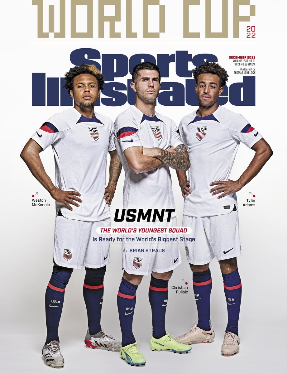 SInow's tweet image. The world's youngest squad is ready for the world's biggest stage 🇺🇸

The @USMNT stars on the cover of SI’s World Cup preview issue: trib.al/QKtFwJ2