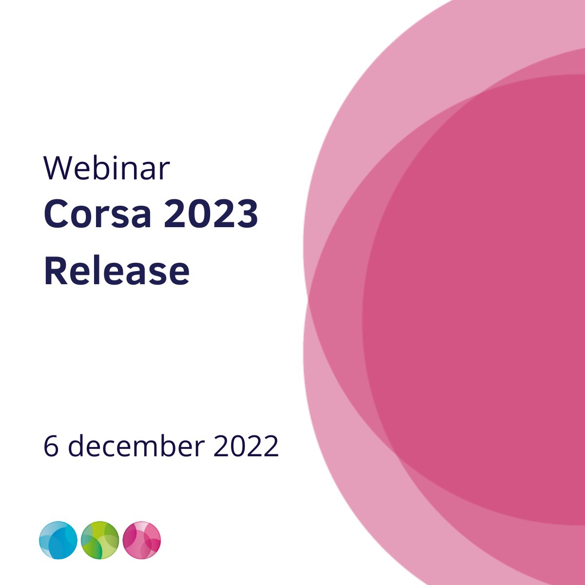 BCTsoftware's tweet photo. Schuif aan bij dit webinar om meer te weten te komen over alle nieuwe zaken die in de Corsa 2023 Release beschikbaar komen. Dit webinar start om 11.00u op dinsdag 6 december.

Interesse? Schrijf je dan nu in!
#webinar #DMS #RMA #informatiemanagement

https://t.co/vbbVTocDad https://t.co/olTSuaAYNt