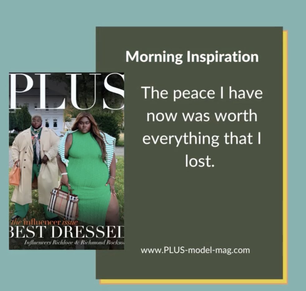 Plusmodelmag's tweet image. Morning Inspiration...
#plusmodelmag