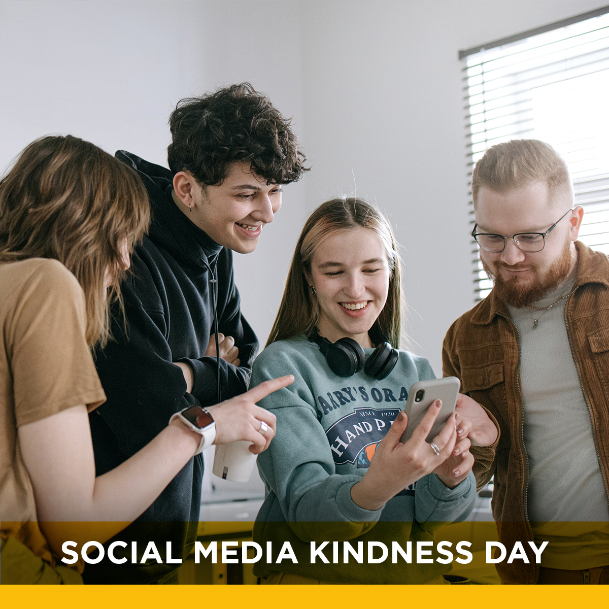 AUMalta's tweet photo. Today is Social Media Kindness Day. 📱🤍

Cyberbullying is a reality on various social media platforms. Let’s practice kindness online, today and every day!

#SocialMediaKindnessDay #AUM #AmericanUniversityOfMalta https://t.co/MduKYEvWLl