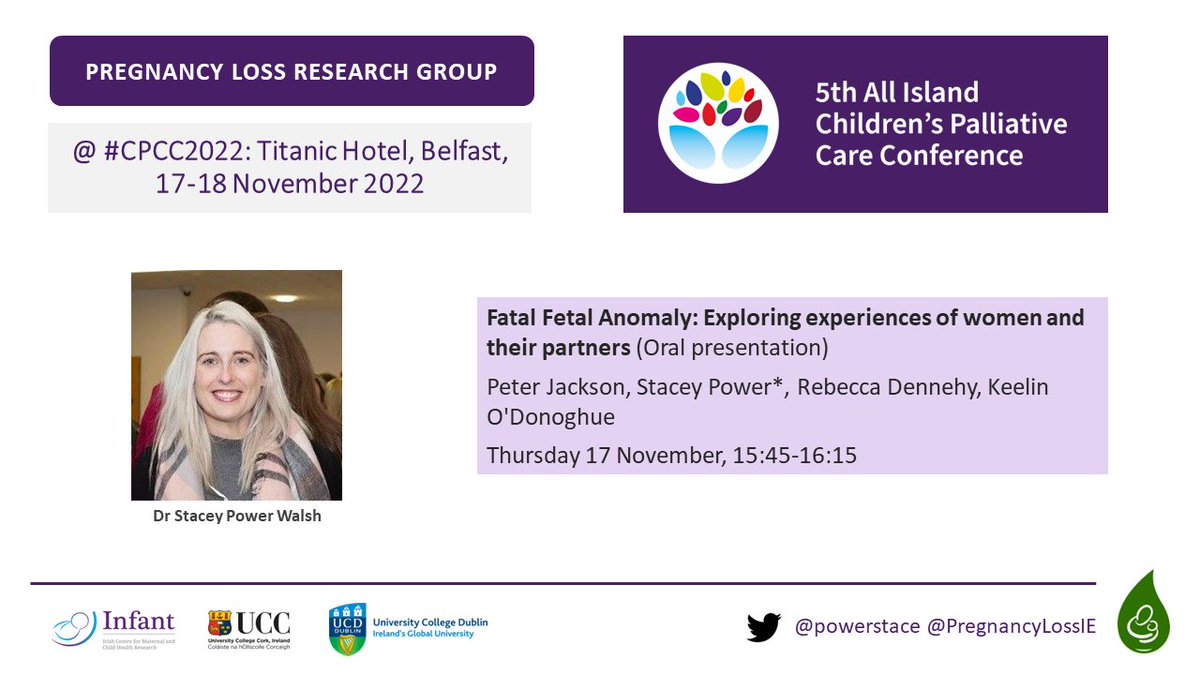 .@powerstace will share women's &amp; partner's experiences of Fatal Fetal Anomaly @cpcconf2022 next week

Access full agenda/register via cpcc.ie

#CPCC2022