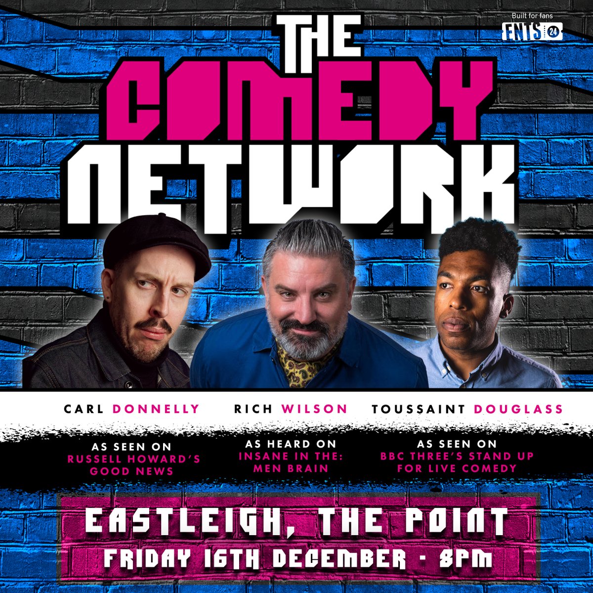 PointEastleigh's tweet photo. Tickets for this week's #ComedyNetwork are SOLD OUT, with @lauralexx @pierrenovellie and @edkear replacing Michael Odewale!
Still a few tickets to snap up for our 2022 finale with @CarlDonnelly @Toussaint_X and @IamRichWilson on Fri 16 Dec...
Book now π https://t.co/3v5hwmZA8Z https://t.co/bfL3CgVuvT