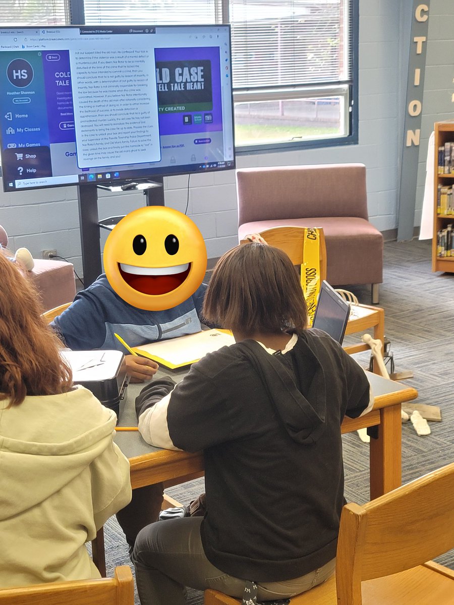 Can <a href="/IHEARTNWP/">Northwoods Park</a> ELA Ss solve the Cold Case of Tell Tale Heart and escape? #onslowdlt #ocsengage