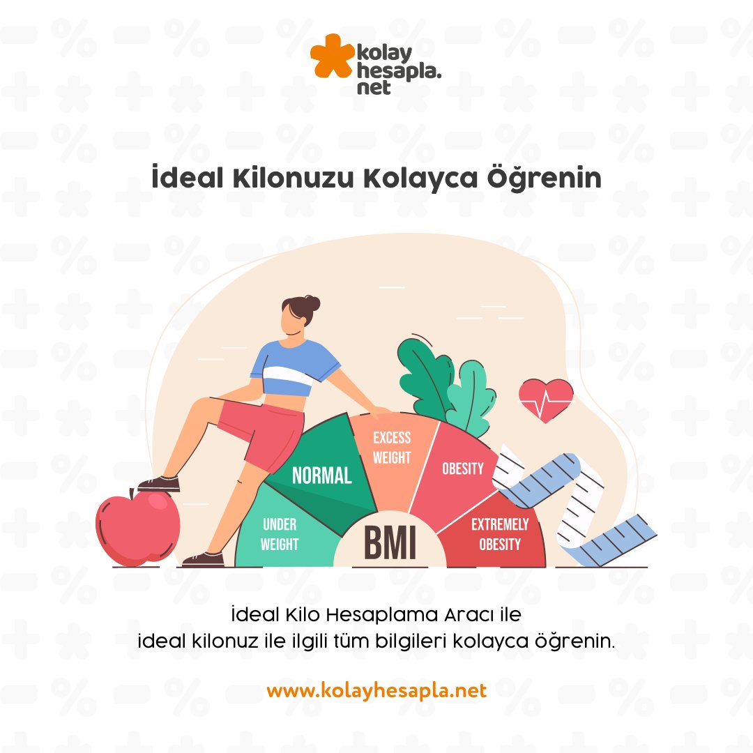 İdeal Kilo Hesaplama Aracı ile ideal kilonuz ile ilgili tüm bilgileri kolayca öğrenin.

kolayhesapla.net/saglik/ideal-k…

#idealkilo #zayıflama #kiloverme #diyet #kolayhesapla