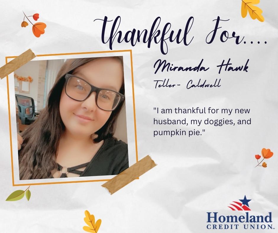 HomelandCU's tweet photo. Miranda, a Teller at our Caldwell St. branch, recently celebrated a beautiful fall wedding. Join us in wishing her all the best for a lifetime of wedded bliss. #HomelandCU #ThankfulNovember https://t.co/4OjFHCxZC6