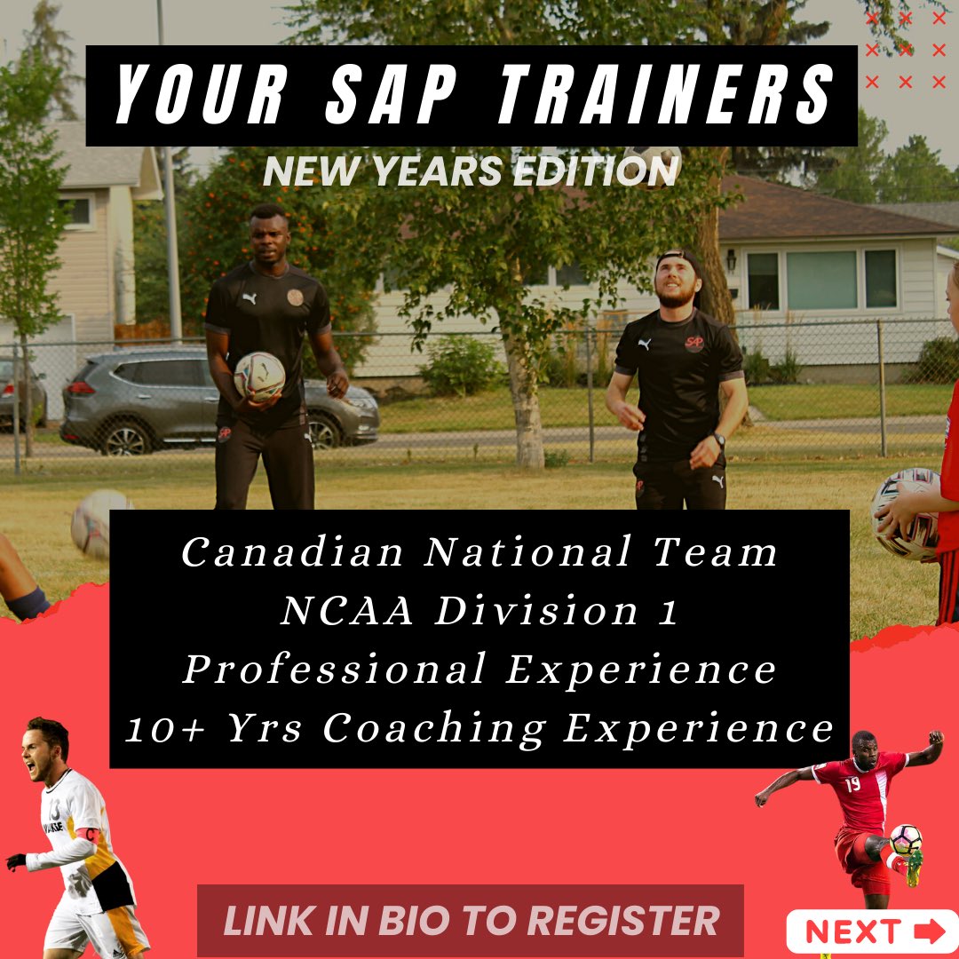 SAPTrainingSys's tweet photo. 🔥 We’re excited to introduce our 2-Day Elite Training Camp this December 30th &amp; 31st!

‼️ Females aged 12-14 and 15 &amp; up at commonwealth indoor turf, Edmonton, Alberta! 

⚽️ Individual skill development with games and match play. 

💪🏻 SAQ training. 

✍️ Link in bio to register! https://t.co/CPsytT0FNr