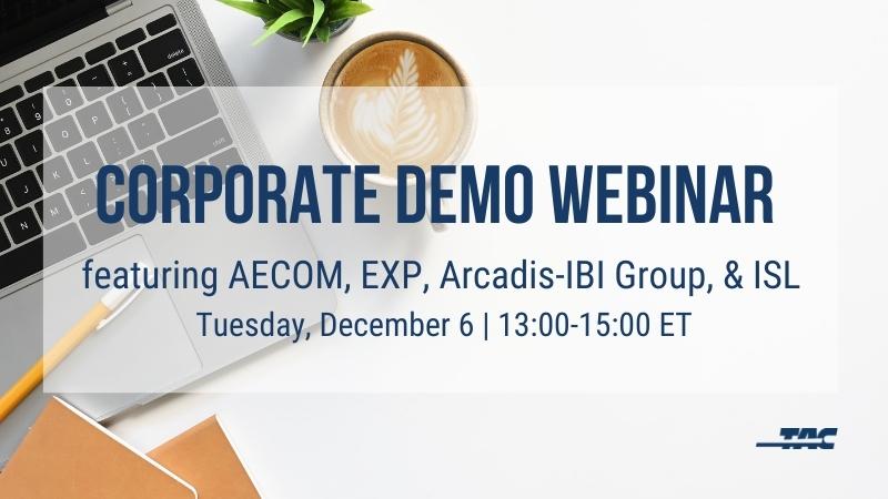 Transportation Association of Canada (@tac_transpassn) on Twitter photo Join us for a Corporate Demo Webinar featuring <a href="/AECOMTransport/">Transportation</a> , <a href="/EXP_Global_Inc/">EXP</a> , Arcadis-<a href="/ibigroup/">IBI Group</a>, <a href="/ISLengineering/">ISL Engineering</a> on December 6 | 13:00-15:00 ET. Engage with cutting-edge companies & learn about their innovations. Presentation topics & register: tac-atc.ca/en/events-and-… Join us for a Corporate Demo Webinar featuring <a href="/AECOMTransport/">Transportation</a> , <a href="/EXP_Global_Inc/">EXP</a> , Arcadis-<a href="/ibigroup/">IBI Group</a>, <a href="/ISLengineering/">ISL Engineering</a> on December 6 | 13:00-15:00 ET. Engage with cutting-edge companies & learn about their innovations. Presentation topics & register: tac-atc.ca/en/events-and-…