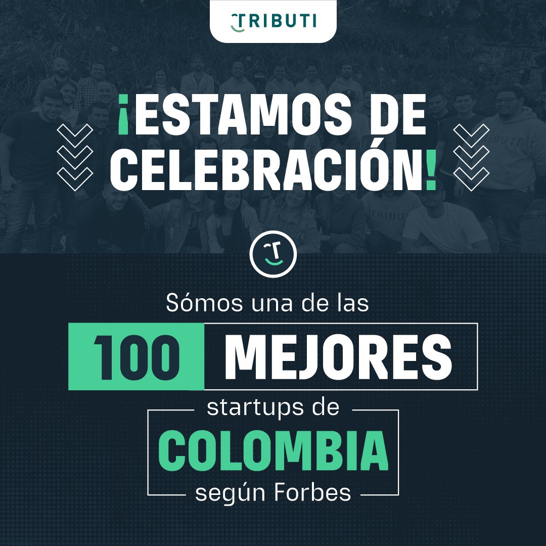 tributi_online's tweet photo. Fuimos reconocidos nuevamente por @forbescolombia como una de las mejores 100 startups del país y eso nos llena de enorme alegría 🏅🥳.

Gracias a ustedes por creer en nuestro producto y motivarnos a ser cada día mejores 💪🏼 https://t.co/wzlsBBJXp4