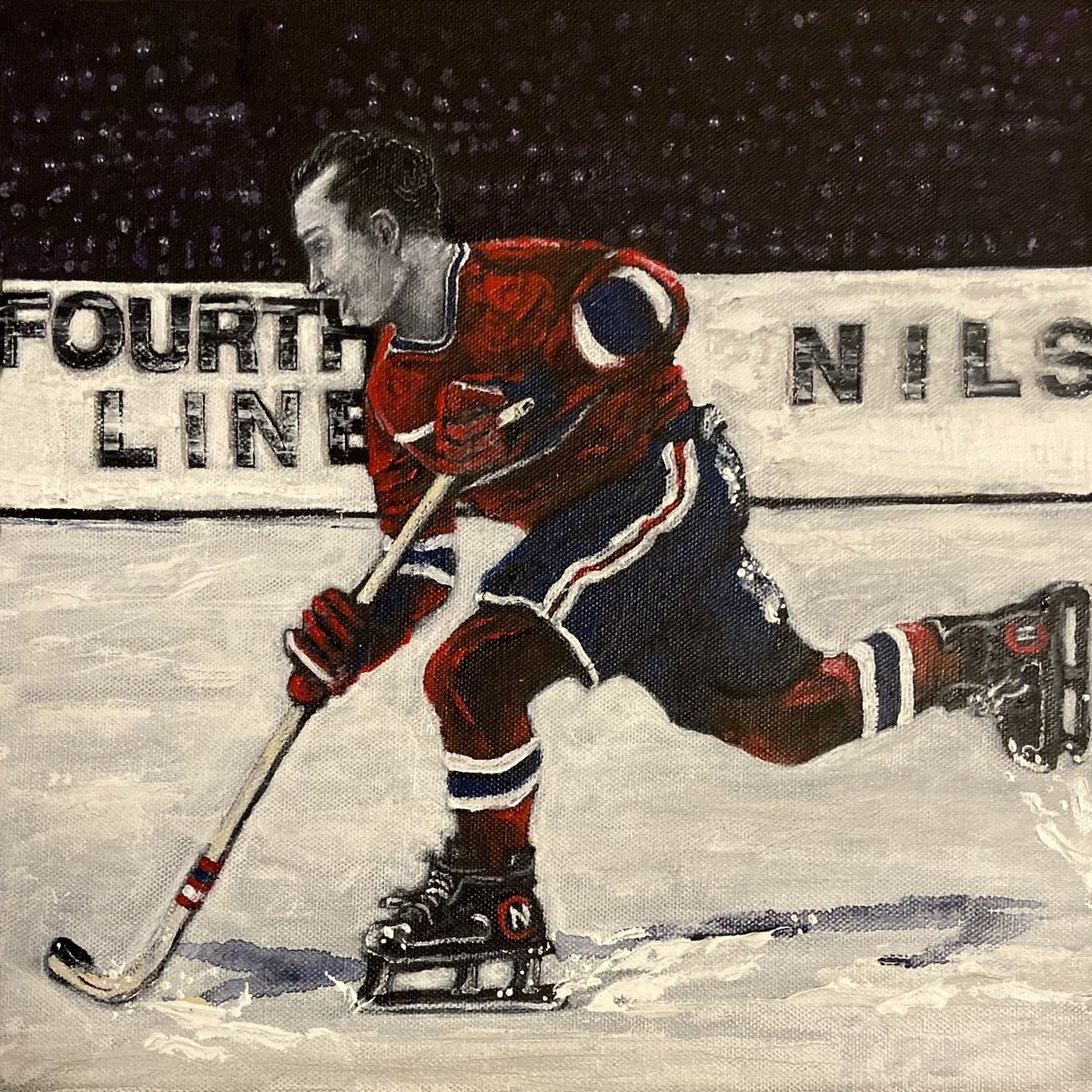 selloutyoung's tweet photo. We're now offering the 'Fourth Line' album cover painting for sale. This is an original one-of-a-kind painting by the wonderful Sorouja Moll We can ship it anywhere in the world and it comes with a free download of Five Roses.

https://t.co/kH7DGnq7Vl https://t.co/9sMRXkbnG9