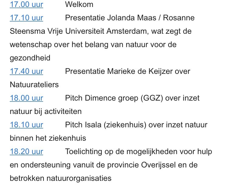 Morgen zal <a href="/RosanneSteensma/">Rosanne Steensma</a> tijdens een webinar georganiseerd door @IVNOverijssel op basis v.d. resultaten van diverse studies, zorgorganisaties meer vertellen over effecten van en ervaringen met groen in&amp;rondom zorginstellingen en tips geven over hoe het groen te implementeren.