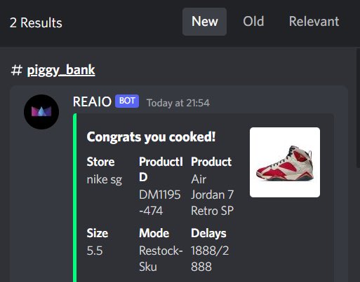 Restocked Bot: @RE_AIO Proxies: @OculusProxies Best Support: @GaiGaiFNF CG: @BrenNotify_