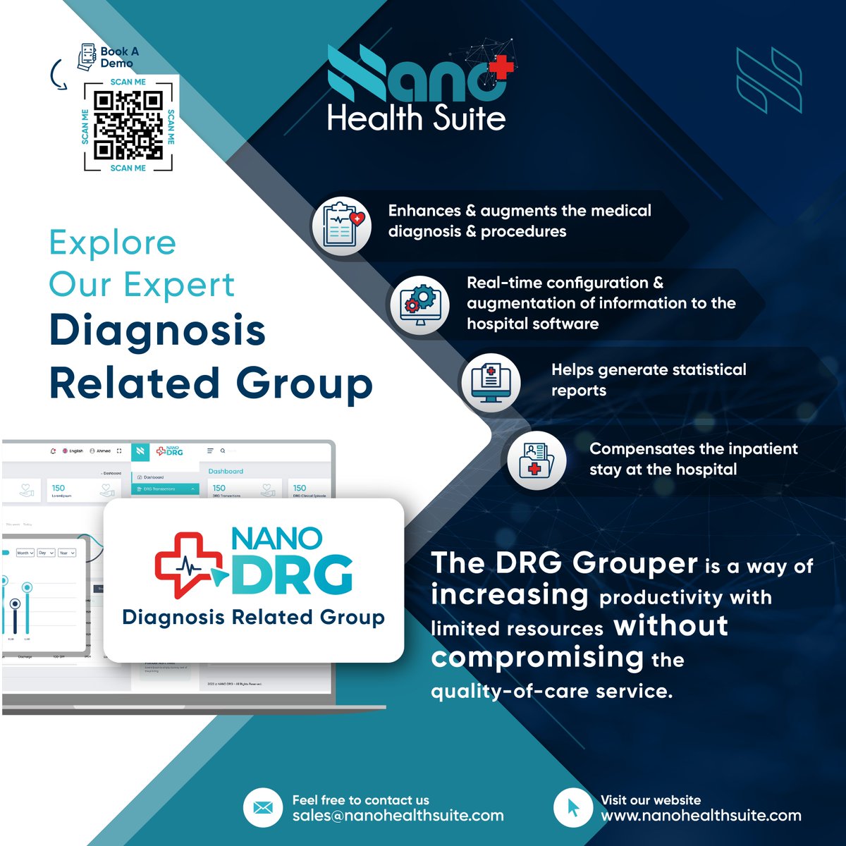 NanoHealthSuite's tweet photo. Nano Health Suite has been regarded as the upholder & stalwart of Diagnosis Related Grouper with its varied range of features to support coding.
Request a demo: sales@nanohealthsuite.com
#diagnosisgrouper #healthcare #compliance #drugdatabase #diagnosisrelatedgroup #pbm #ims https://t.co/L1XH8iLZJC
