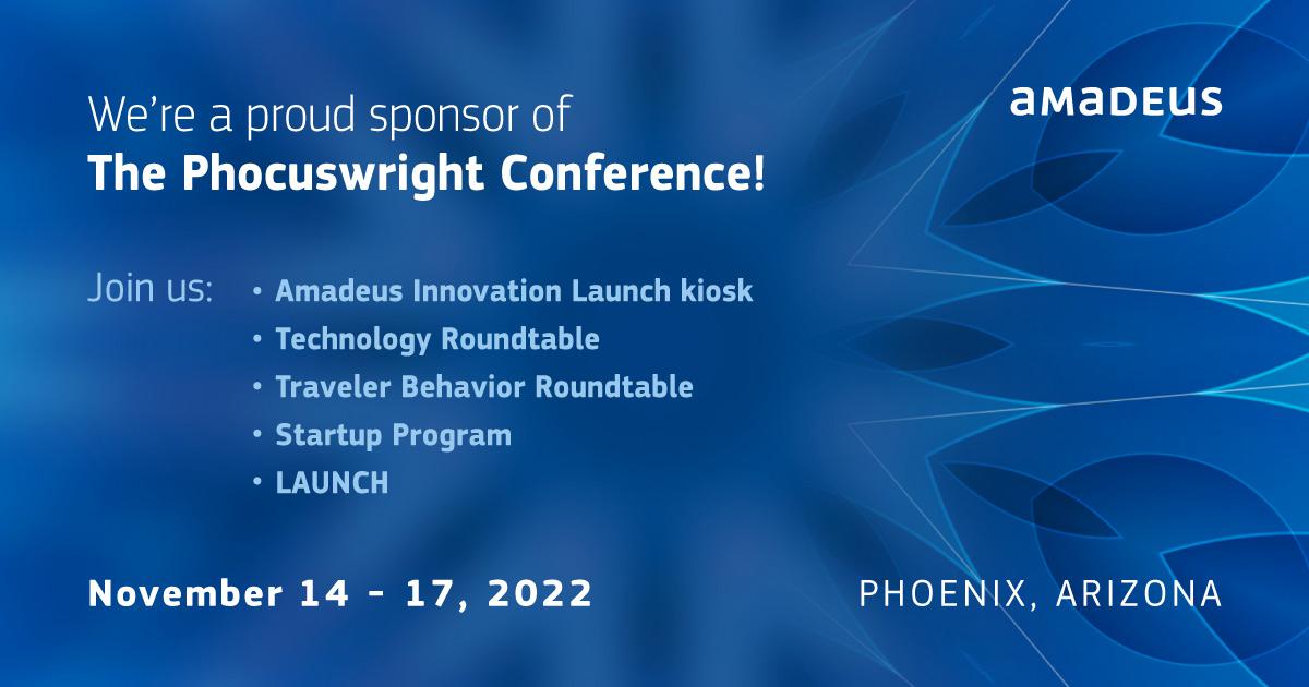 If you're headed to #Phocuswright, stop by and see the Amadeus team!