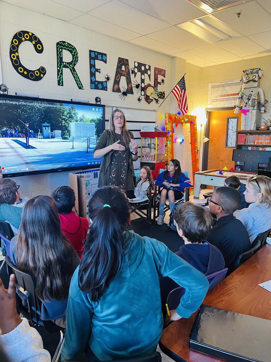 5th grade Target Ss learning all about Arlington National Cemetery from our WONDERFUL AP Mrs. Mueller. ⁦@smyrna_elem⁩