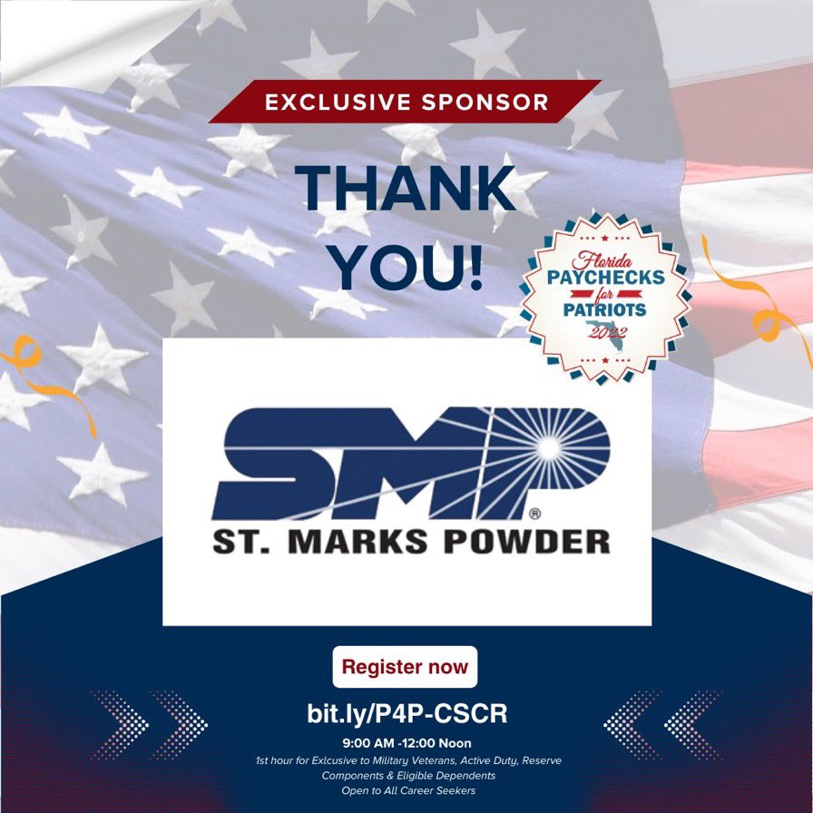 Thank you <a href="/CareerSourceCR/">CareerSourceCR</a> for having me at your Paychecks for Patriots event! Florida is leading with veteran hiring fairs across the state!